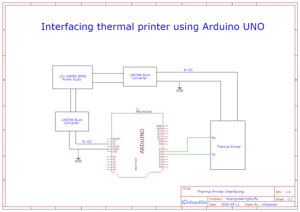 How To Interface Thermal Printer With Arduino UNO - MyEngineeringStuffs