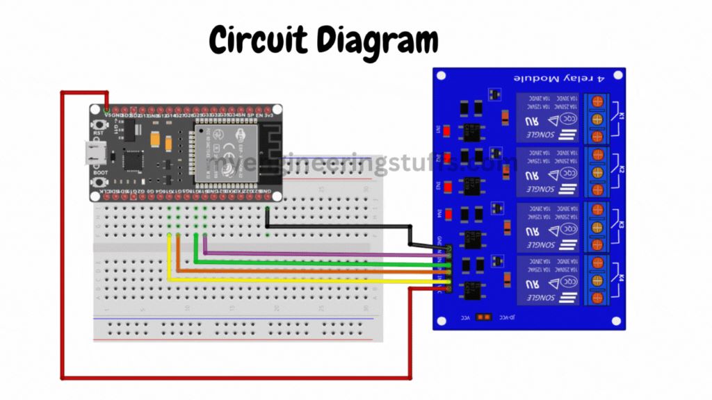 ESP32 Relay connection and control